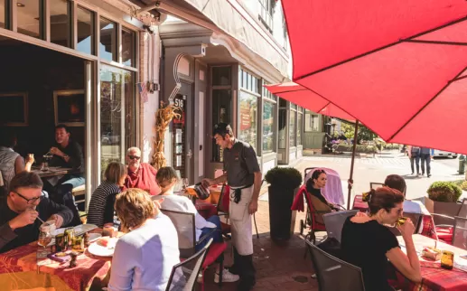 Outdoor patio at Belga Cafe on Barracks Row - Restaurant on Capitol Hill in Washington, DC